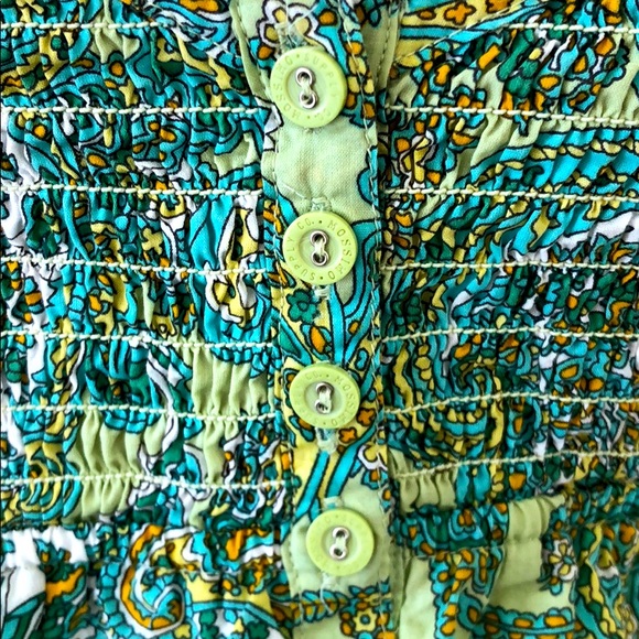 Mossimo Womens Vneck Cotton Paisley Tank Medium - Picture 3 of 6